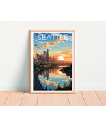 Seattle Travel Poster, Washington State Wall Art, Washington State Print... - £11.32 GBP+