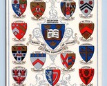 Arms Of The Colleges of Oxford University England UNP Chrome Postcard O4 - $4.90