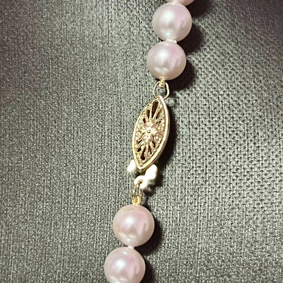 Authenticity Guarantee
Natural Akoya Pearl Necklace 24" 14k Y Gold 8 mm Cert... Item image 4