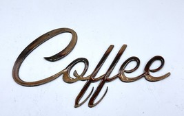 Coffee Metal Wall Art Accent Copper and Bronzed Plated 9" x 4 1/2" - £15.93 GBP