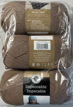 Loops & Threads Impeccable Yarn 268 yds ea. Skein Soft Taupe 100% Acrylic Lot 3 - $23.74