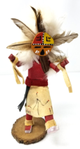 Dream Tribal Mask Kachina Doll Signed Starfree TL Native American Wood Vintage - £60.71 GBP