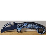 SCORPION SKULL GOTHIC HORROR SCARY SPRING ASSISTED KARAMBIT KNIFE BLADE ... - £12.24 GBP