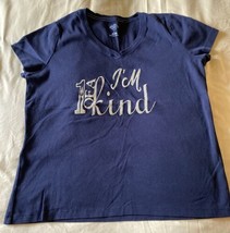 St. johns Bay Embellished T-shirt Sz L Black w/Gold Lettering “I’m 1 of A Kind” - £6.14 GBP