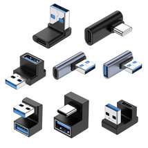 180 Degree Elbow USB C Adapter Type-C USB 3.0 Data U shape Converter OTG... - £7.05 GBP