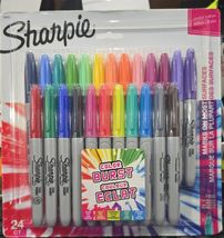 Sharpie Color Burst Permanent Markers, Fine Point, Assorted Colors, 24 C... - $19.79