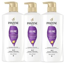 Pantene Pro-V Volume &amp; Body 2 in 1 Shampoo &amp; Conditioner,17.9 fl oz Pump... - £30.59 GBP