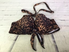 Smart &amp; Sexy Halter Bikini Swim Top Swimwear Leopard Print Women&#39;s Size ... - £13.81 GBP
