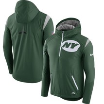 GREEN NEW YORK Jets Nike Sideline Fly Rush Half-Zip Jacket - £221.95 GBP