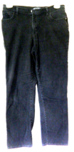 Lee Relaxed Fit Ladies Black Denim Jeans Size 8 Medium Cotton and Spandex - $14.73