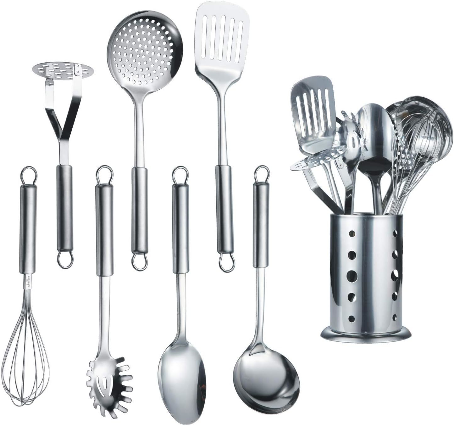 Berglander Cooking Utensil Set 8 Piece, Stainless Steel Kitchen Tool Set... - $39.95