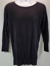 MM) Between Me &amp; You Women&#39;s Black Long Sleeve Zipper Back T-Shirt Medium - £7.88 GBP