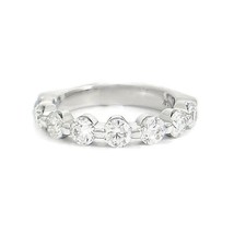 Authenticity Guarantee 
8-Stone Round Diamond Single Prong Wedding Band Ring ... - £3,513.16 GBP