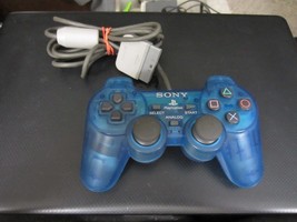 Sony Playstation Clear Blue Dual Shock Analog Controller SCPH-1200 - £15.56 GBP