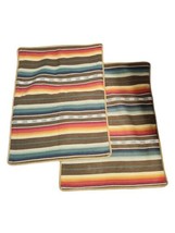 Vintage Pamela Kline Traditions Pillow Shams Lot Of (2) Southwestern Stripes  - £22.79 GBP