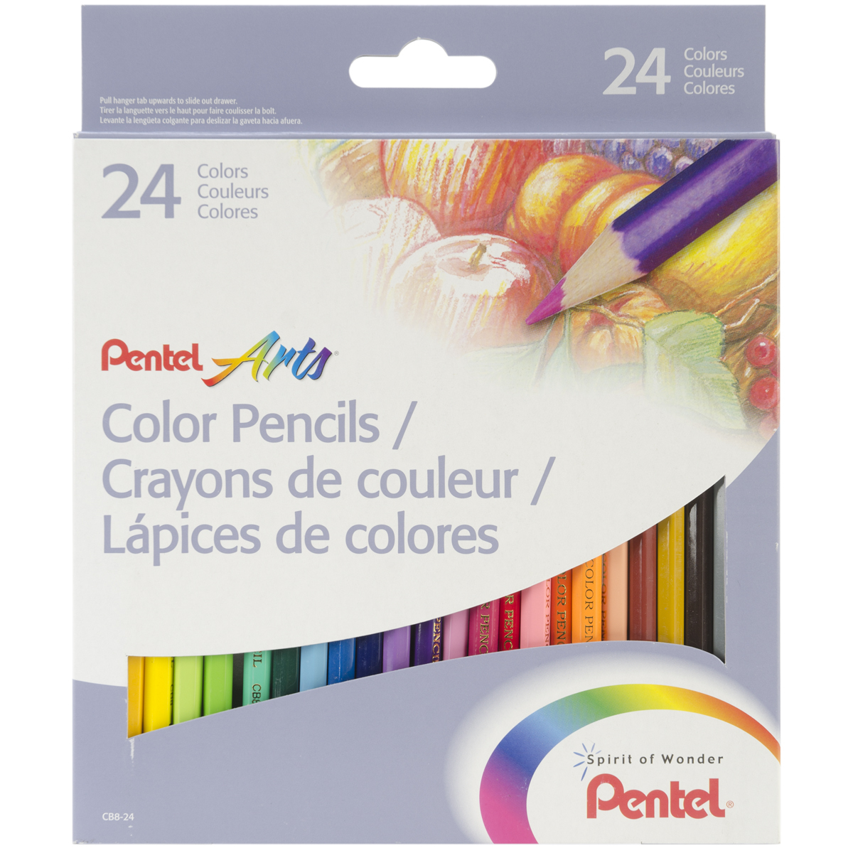 Pentel Colored Pencils 24/Pkg-Assorted Colors - $19.65