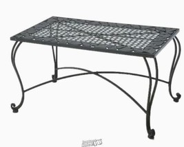 4D Concepts-Ivy League Mesa Brown Metal Coffee Table Coated Steel Metal Slatted - £121.49 GBP