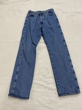 Wrangler Rugged Wear Red Lined Denim Jeans 32x32 TAGGED 32X34 READ - $15.80
