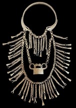 Antique Hmong Miao Silver Xauv Spirit Lock Necklace - £5,093.69 GBP