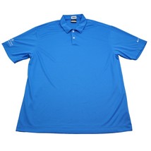 Nike Shirt Mens XL Blue Golf Polo Dri Fit Performance Short Sleeve logo sleeve - £17.88 GBP