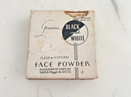 Vintage Face Powder Genuine Black and White Co Plough Inc USA Square Pap... - $19.79