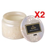 Voluspa Petite Glass Jar Candle - SANTAL VANILLE 3.2oz (Pack of 2) FREE ... - $37.50
