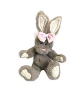 Rabbit Bunny Brown Pink Bow J.B. Bean Boyds Bears 1985-95 Plush Stuffed ... - $26.50