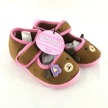 Chatties Toddler Girls Mary Jane Sneakers Dogs Faux Fur Brown Pink Size ... - $9.74