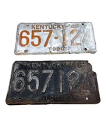 Vtg Rustic 1946 1948 Kentucky Todd Collectible License Plate Set Of Two ... - £73.51 GBP