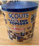 Boy Scouts And Trails End Popcorn Vintage Metal Tin Round Scout Photos W... - €9,41 EUR