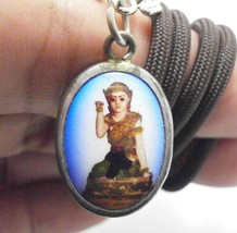 Nangkwak Blessed 1980s Lady Call Money Fortune Yant Thai Amulet Magic Necklace - £28.20 GBP