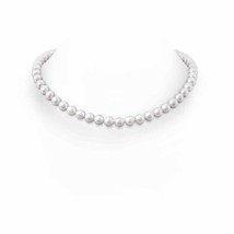 ANGARA 8-9mm, 18&quot; Freshwater Pearl Single Strand Necklace in 14K Solid Gold - £315.82 GBP