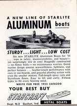 1955 Print Ad Starlite Aluminum Boats Made by Starcraft Goshen,IN - $8.81