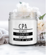 CPA Candle - Always Essential Always Proud At Work - Funny 9 oz Hand Pou... - £15.88 GBP