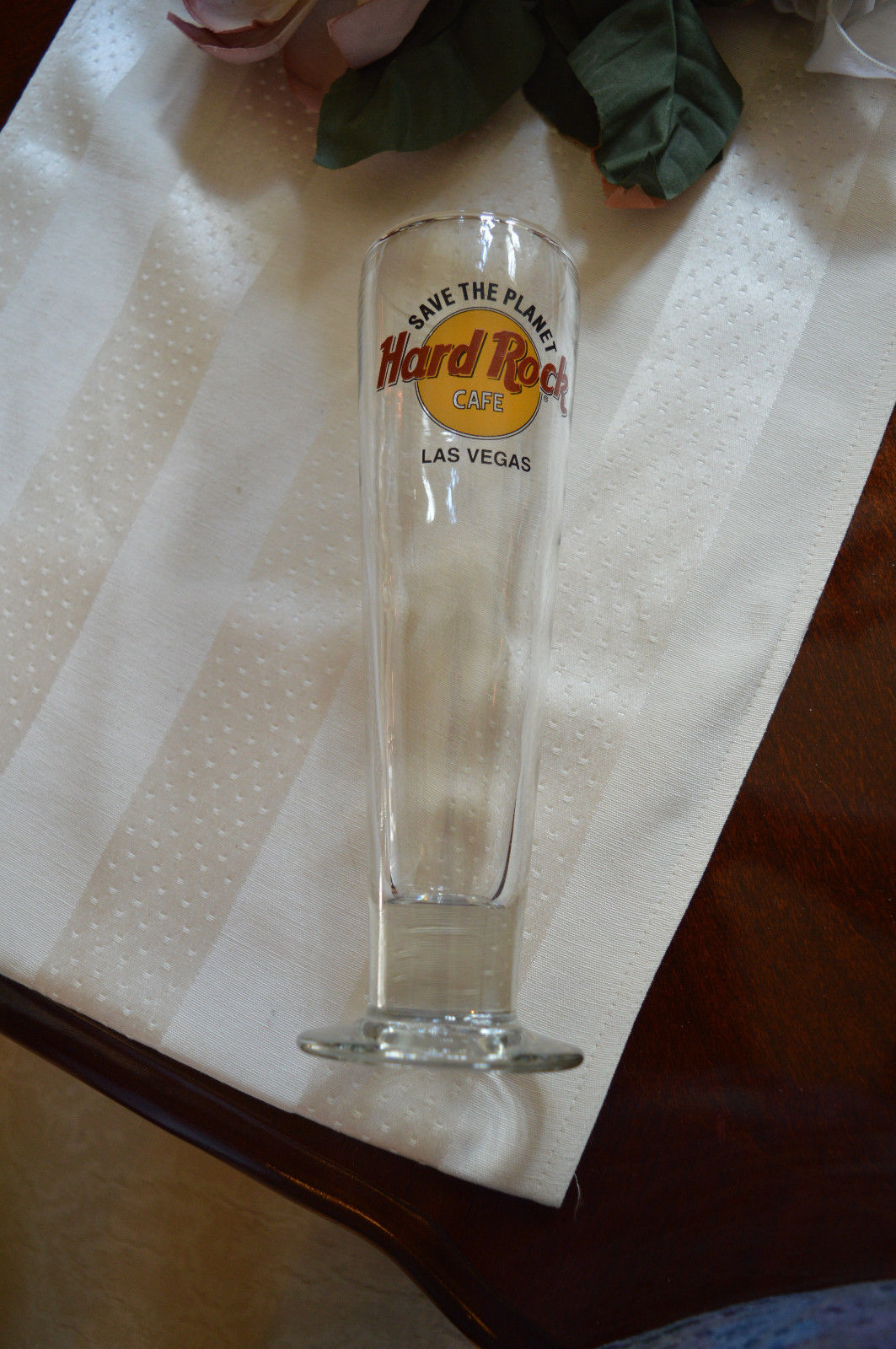Primary image for * Hard Rock Cafe Las Vegas Nevada Save The Planet Footed 9" Tall Beer Glass