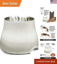 Dogit Elevated Dog Food Bowl, Stainless Steel Large Breeds Bowl - White ... - $14.40