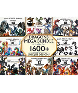 Dragon PNG Mega Bundle - 1600+ PNG PNGs, Dragon Clipart, Fantasy Clipart... - $4.75 CAD