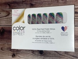 Color Street 100% Real Nail Polish Strips Metastrong Silver Glitter - $8.99