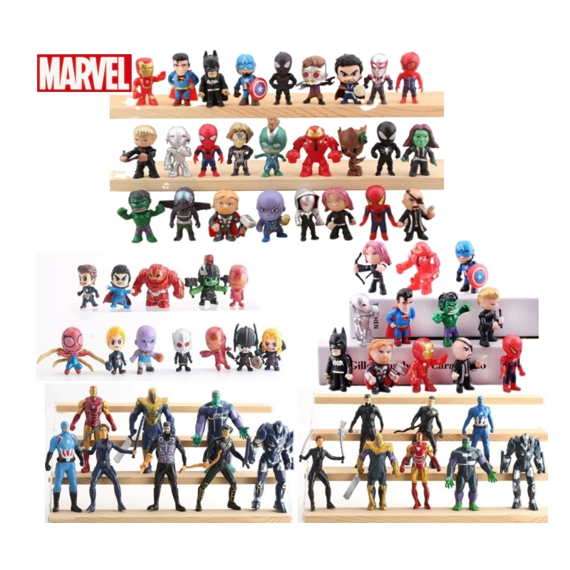 8-12-26 Pcs/set Cute Animel Marvel Avengers Q Cute Super Heros Spiderman Ironman - £19.25 GBP+