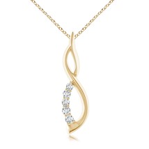 ANGARA Lab-Grown 0.2 Ct Diamond Infinity Journey Pendant Necklace in 14K... - £516.10 GBP