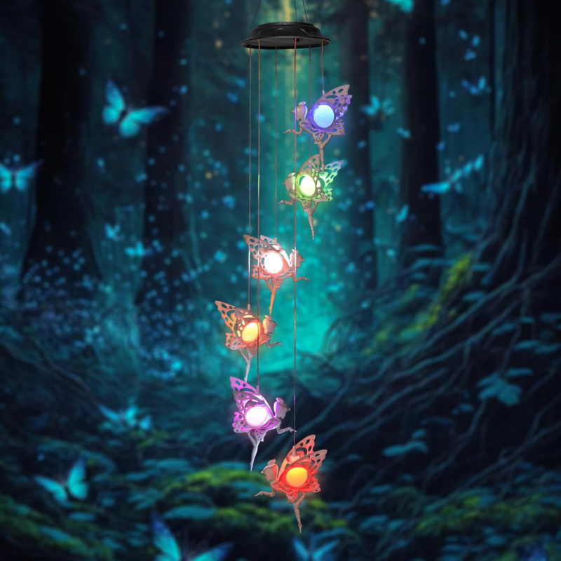 Beautyard Solar Wind Chimes for outside Fairy Lights Christmas Decorations Hangi - $38.79