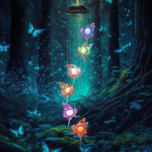 Beautyard Solar Wind Chimes for outside Fairy Lights Christmas Decorations Hangi - £31.19 GBP