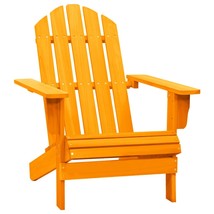 Garden Adirondack Chair Solid Fir Wood Orange - £51.00 GBP