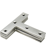 10 Pack T Brackets – 3.14&quot; x 3.14&quot; Stainless Steel Flat Mending Plates, ... - $12.85
