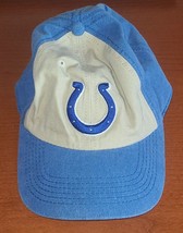 NFL Indianapolis Colts Blue/Gray Cotton Hat Cap Buckle Strap 47 Brand Ad... - $20.97