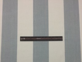 Ballard Designs Suzanne Kasler Linen Sky Blanc Stripe Blue Fabric By Yard 56&quot;W - £15.63 GBP