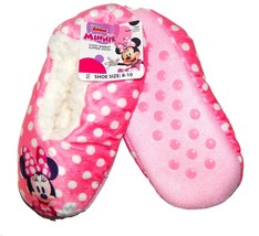 MINNIE MOUSE Fuzzy Babba Slippers 2T-3T (Shoe Sz. 5-7) or 3T-4T (Shoe Sz. 8-10) - £9.55 GBP