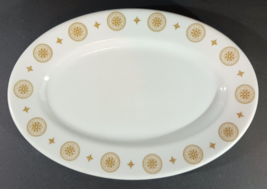 Shenango GOLD STAR MEDALLION 12&quot; Oval Platter Restaurant Ware Railroad C... - $24.69
