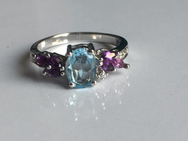 Bluetopaz ring,Handmade earring, women earring,anniversary ring,engageme... - £114.76 GBP