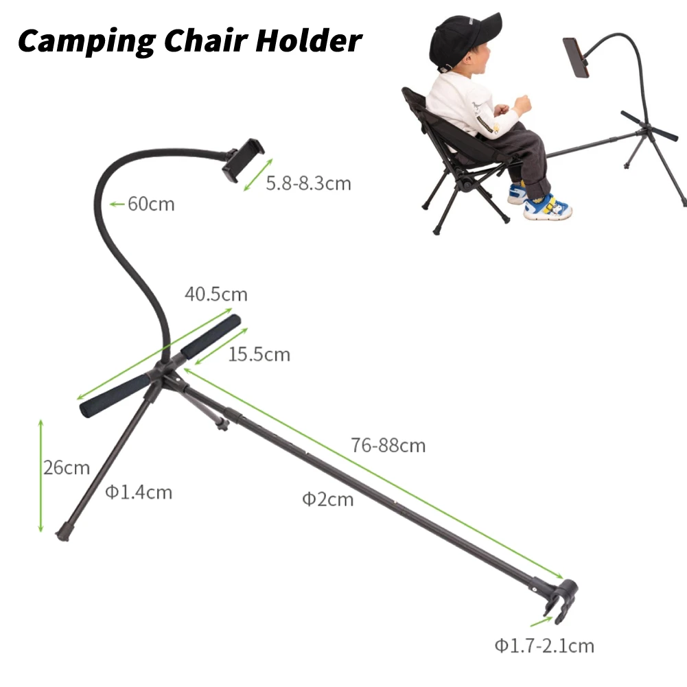 Folding Camping Chair Holder with Phone Holder Outdoor Recliner leg  Aluminum - £28.68 GBP